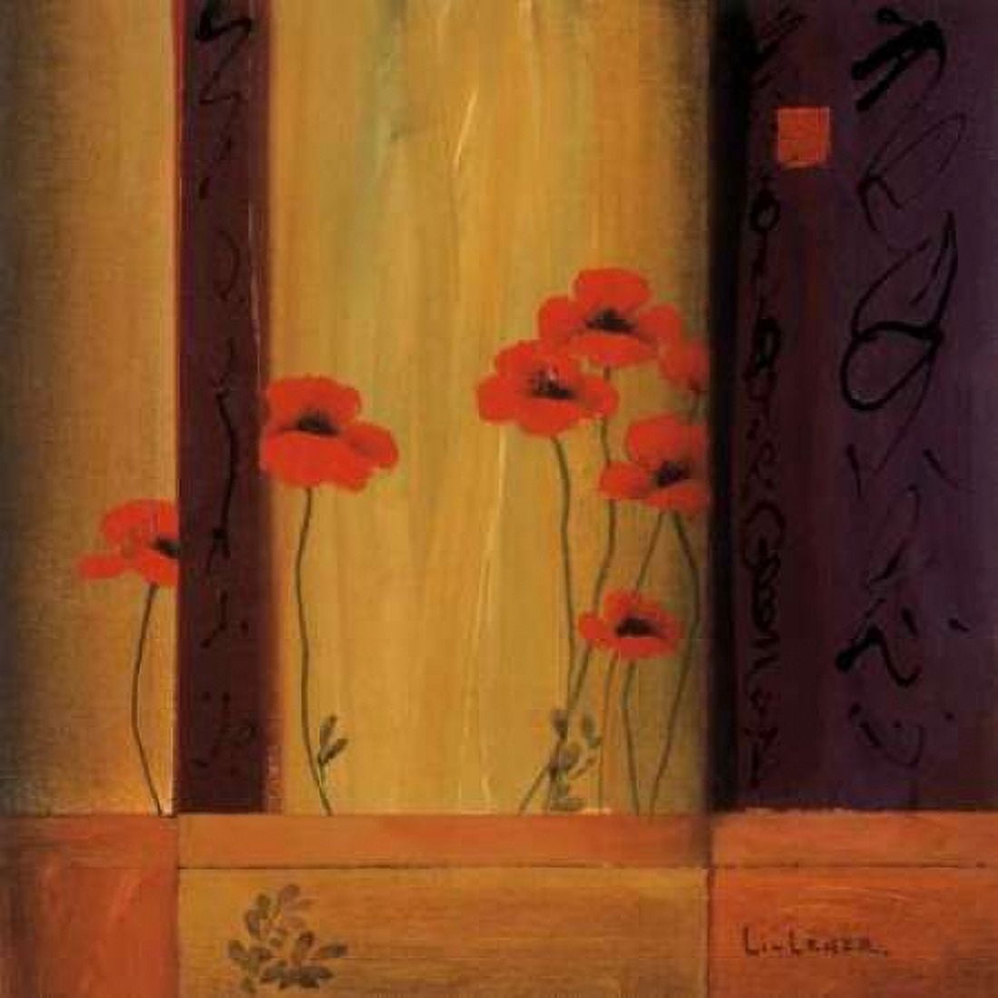 Poppy Tile I Canvas Art - Don Li-Leger (24 x 24)