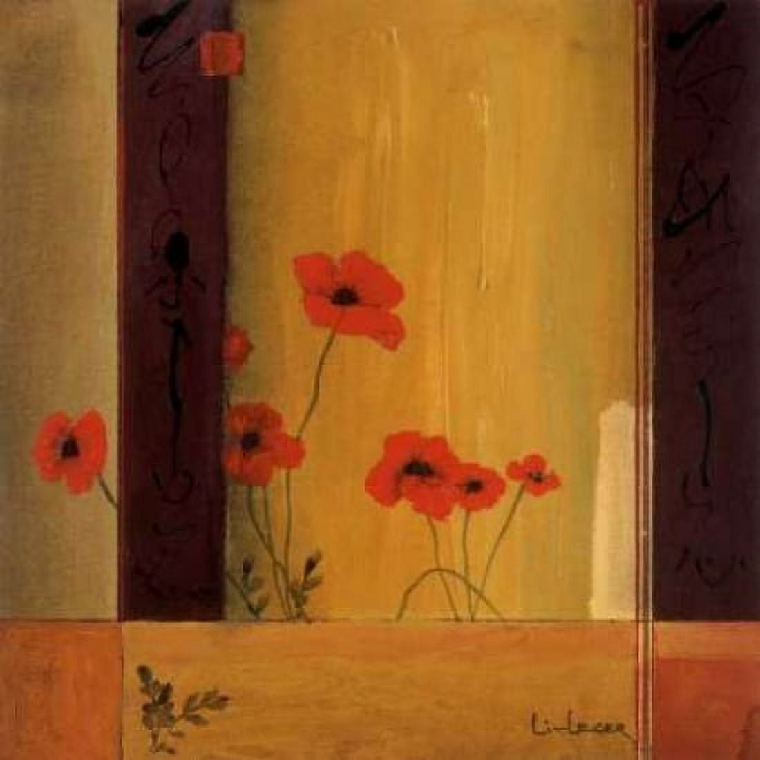 Poppy Tile II Canvas Art - Don Li-Leger (24 x 24)