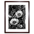 thumbnail image 1 of Poppy Wild Flower Pattern Black and White Linocut Artwork Framed Wall Art Print 9X7 Inch, 1 of 5