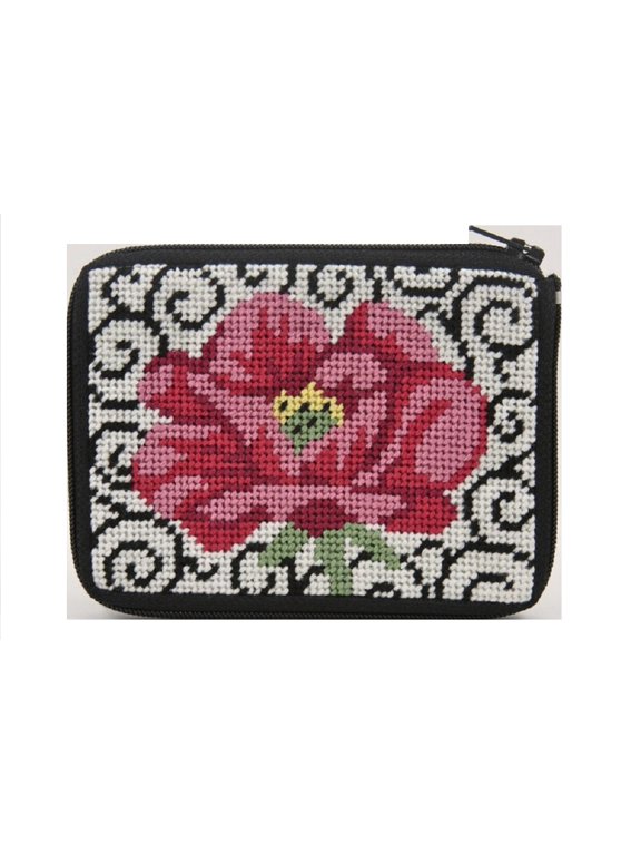 Coin Purse Kits, Cross Stitch Design: Poppy Scrolls