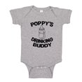 thumbnail image 1 of Poppy's Drinking Buddy Baby Bodysuit One Piece NB Athletic Heather, 1 of 3