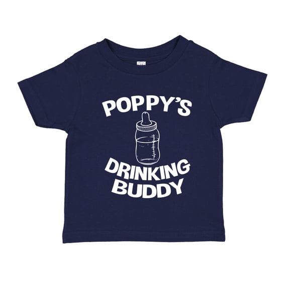Poppy's Drinking Buddy Toddler T-Shirt 3T Navy Blue