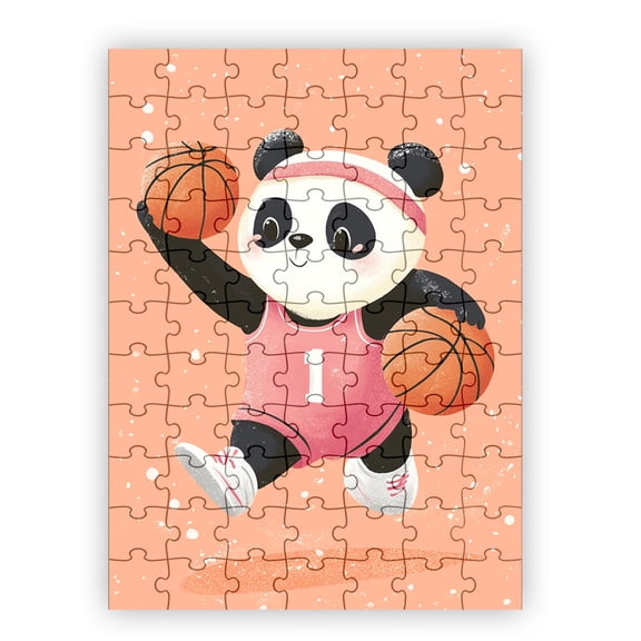 Poppy the Panda Point Guard Jigsaw Puzzle by Dancing Littles Jungle - 88 Pieces