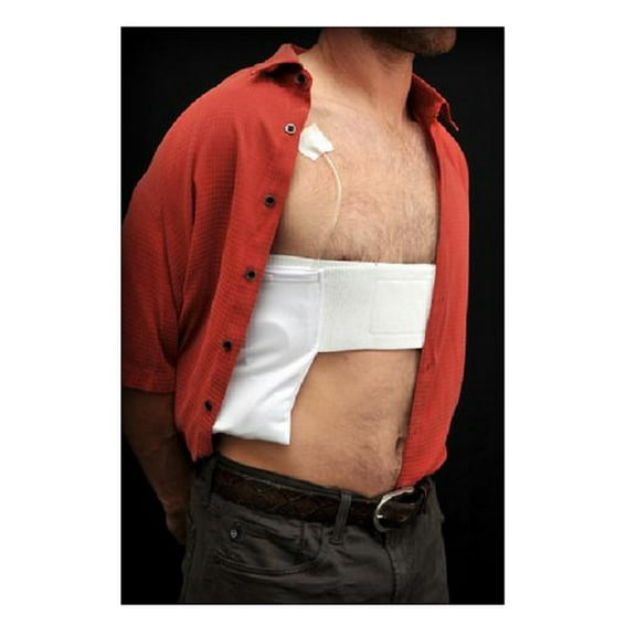 PoppyPocket Medical Device Transport System, White Vertical Pocket