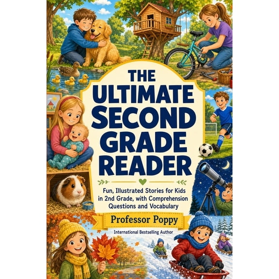 Poppyprep Learning Readers The Ultimate Second Grade Reader: Fun, Illustrated Stories for Kids in 2nd Grade, with Comprehension Questions and Vocab, (Paperback)