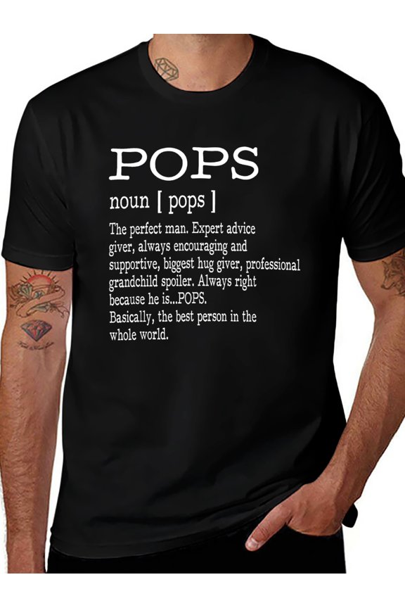 Pops Definition Grandpa Father's Day Gifts - Men T-Shirt T-Shirt
