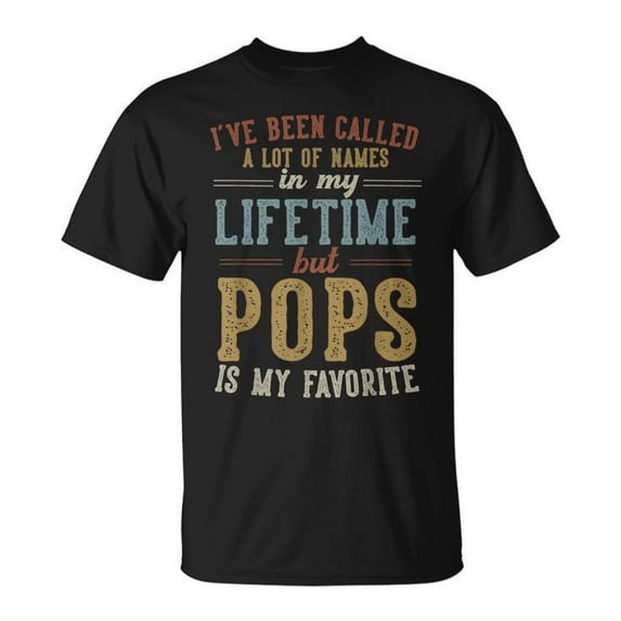 Pops Is My Favorite Name T-Shirt, Father's Day Gift Shirt for Dad Grandpa, Cute Family Matching Tee, Pops Appreciation Graphic Apparel, Fun Gift Idea for Father's Day Celebration