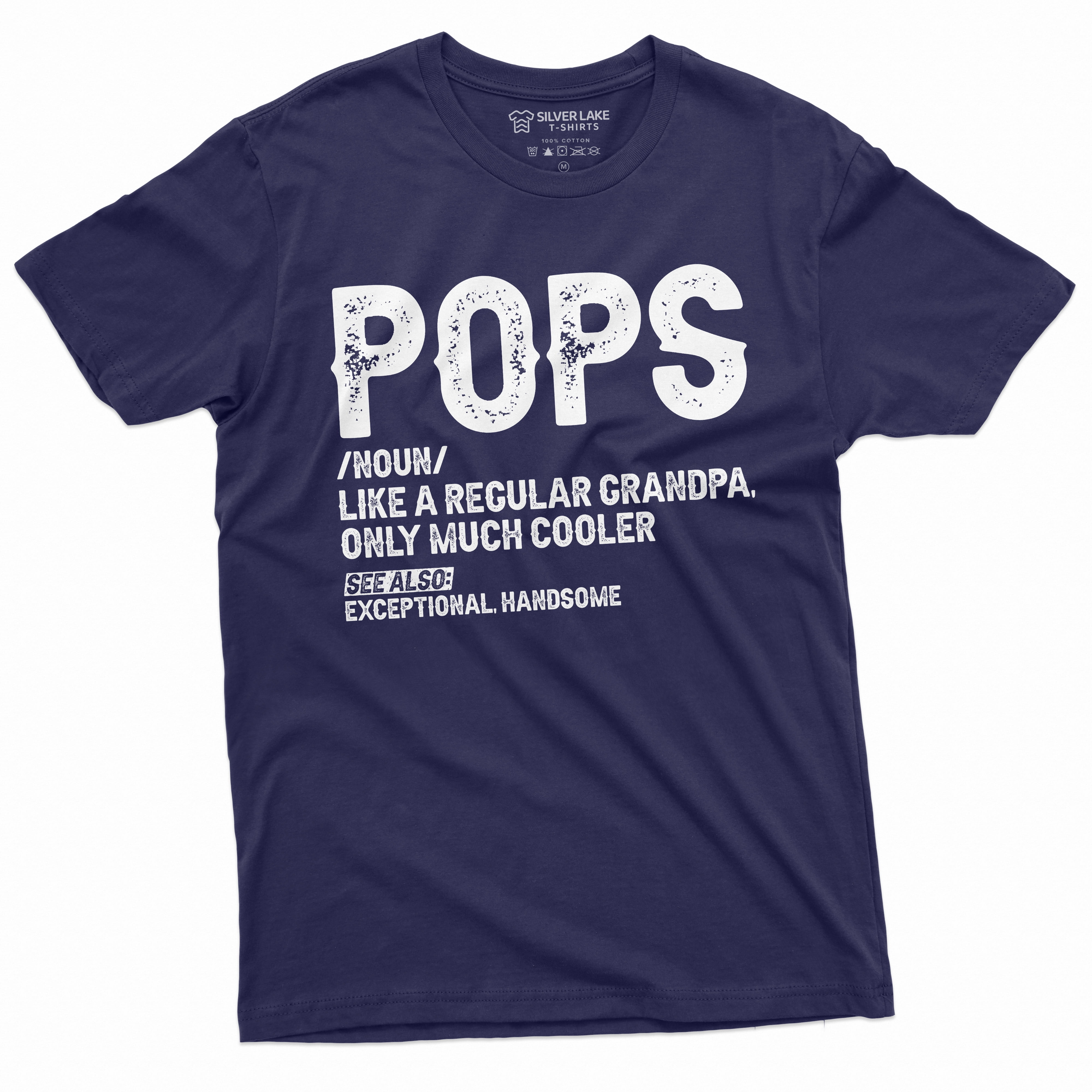 Pops Grandpa Men'S Humor T-Shirt Papa Grandfather Definition
