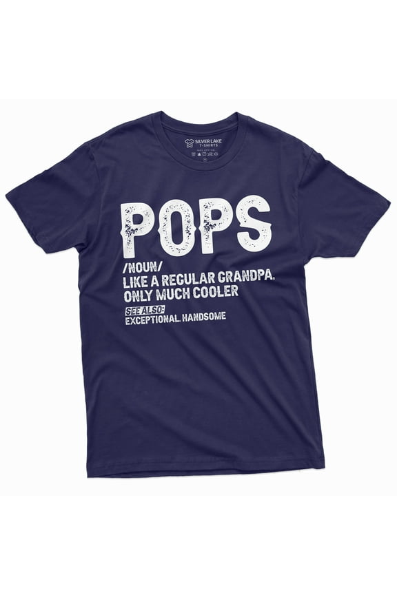 Pops Grandpa Men'S Humor T-Shirt Papa Grandfather Definition Fathers Day Tee