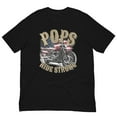 thumbnail image 1 of Pops Ride Strong Motorcycle USA Flag Retro Biker Tee (XL), 1 of 1