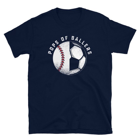 Pops of Ballers Baseball Dad Shirt Soccer Dad Shirt Daughter Soccer Player Son Baseball Pl