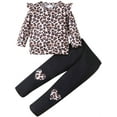 thumbnail image 1 of Popshion Baby Girls Leopard Shirt and Leggings Set Size 18-24 Months, 1 of 7
