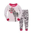 thumbnail image 1 of Popshion Baby Toddler Girl 2Pc Long Sleeve Shirts & Pants Zebra Pajamas, Size 3T, 1 of 7