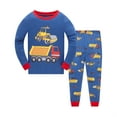 thumbnail image 1 of Popshion Kid Boys Pajamas Set Toddler 100% Cotton 2 Piece Long Sleeve Engineering Vehicle Sleepwear 5T/6724, 1 of 7