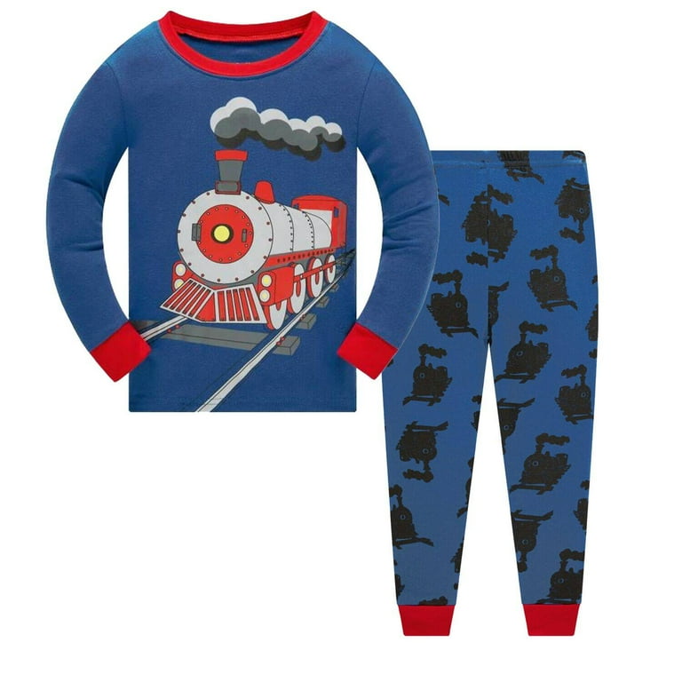 Organic Cotton Two Piece Pajama Set Bulldozer Organic Cotton Two Piece Pajama Set Bulldozer