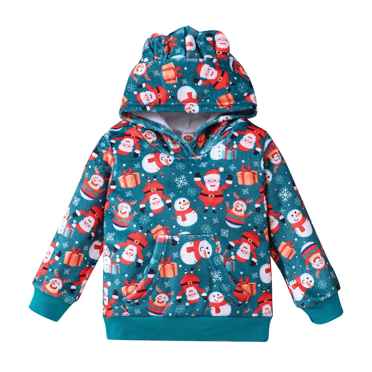 Popshion Kids Christmas Sweatshirts Baby Boy Girl Hoodies Santa Shirts
