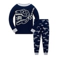 thumbnail image 1 of Popshion Little Boys Dinosaurs Pajamas Sets Toddler Kids 100% Cotton 2 Piece Sleepwear Long Sleeve PJS 6473-6T, 1 of 7