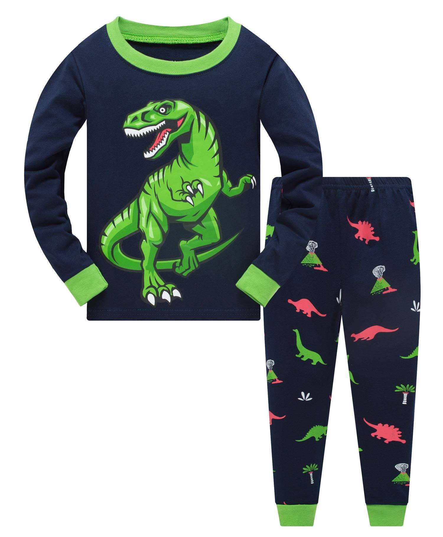 Popshion Little Boys Pajamas 100 Cotton Sleepwear Kids 2 Piece