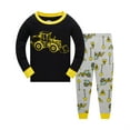 thumbnail image 1 of Popshion Little Boys Pajamas Set Toddler 100% Cotton 2 Piece Long Sleeve Bulldozer Sleepwear 6T/6711, 1 of 7