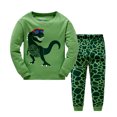 thumbnail image 1 of Popshion Little Boys Pajamas for Toddler Clothes Set Rex Dinosaur Sleepwear Long Sleeve 100% Cotton 2 Piece Kids Pjs Size 6t/6171, 1 of 7