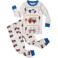 thumbnail image 1 of Popshion Little Boys Pajamas for Toddler Kids Clothes Set Truck Sleepwear Long Sleeve 100% Cotton 2 Piece Kids Pjs 3T/6590, 1 of 5