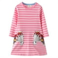 thumbnail image 1 of Popshion Little Girls Dresses Spring Zebra Long Sleeve Dress, Size 2T-7Y, 1 of 7