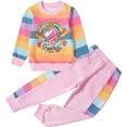 thumbnail image 1 of Popshion Little Girls Unicorn Sweatshirt and Rainbow Sweatpants 2 piece Outfit Set 7-8T, 1 of 5