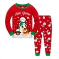 thumbnail image 1 of Popshion Toddler Boy 100% Cotton Christmas Pajamas Christmas Snowman Pjs Size 3T, 1 of 7