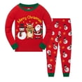 thumbnail image 1 of Popshion Toddler Boy 100% Cotton Christmas Pajamas Christmas Snowman Pjs Size 6T, 1 of 7