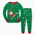 thumbnail image 1 of Popshion Toddler Boy 100% Cotton Christmas Pajamas Set Santa Claus Pjs Size 7T, 1 of 7