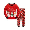 thumbnail image 1 of Popshion Toddler Boys Christmas Pajamas Cotton Pjs Set Sleepwear, 2-Piece, Size 6T, 1 of 7