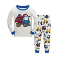 thumbnail image 1 of Popshion Toddler Boys Pajamas 100% Cotton Mine Cart Print Kids 2 Piece Long Sleeve Sleepwear Set 4T/6757, 1 of 7