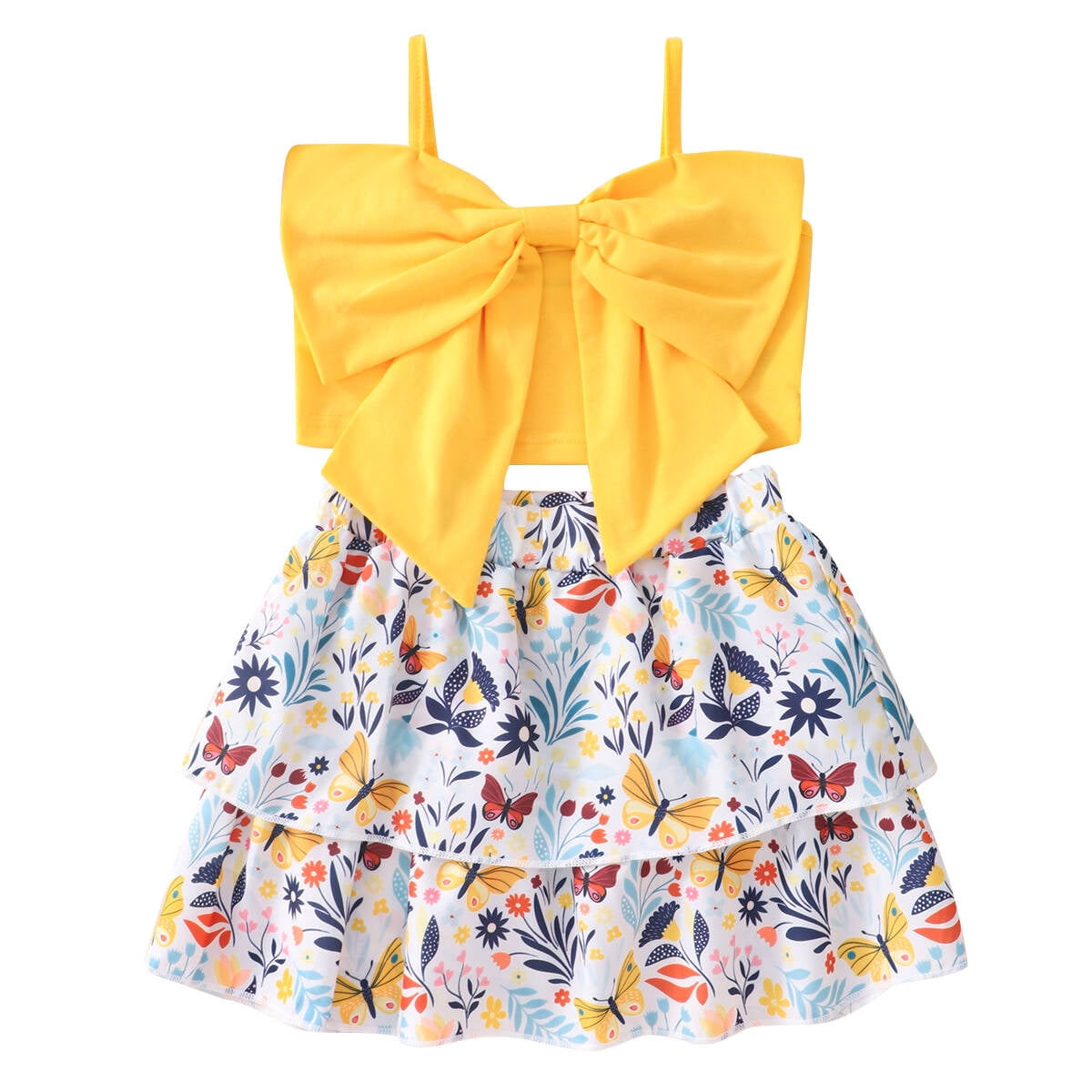 Girls Summer Vacay Crop Suntop Set