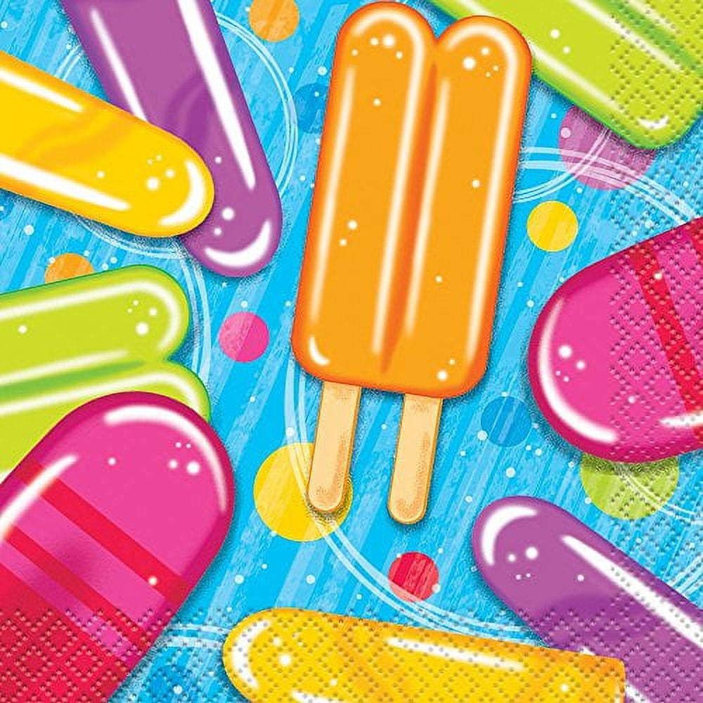 Popsicle Ice Cream Summer Beverage Napkins, 16ct