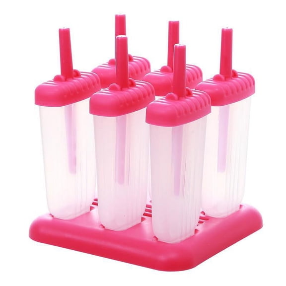 Popsicle Ice Pop Maker Molds 6 Pack Green BPA Free Ice Popsicles Mold Ice Pops Holders Popsicle Makers For Kids Adults
