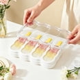 thumbnail image 1 of Popsicle Maker Mold Set - Homemade Ice Cream Mold with 4 Grids - Push-Up Ice Lolly Tray for Fruit Juice Yogurt Popsicles - Food Grade Plastic Easy Release Ice Lolly Maker for Home Kitchen Freezer, 1 of 6