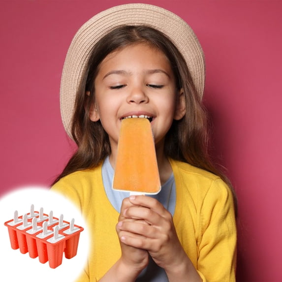 Popsicle Mold Set with Reusable Sticks, BPA-Free Easy Release Ice Pop Maker for Homemade Popsicles, Ice Cream and Yogurt Treats