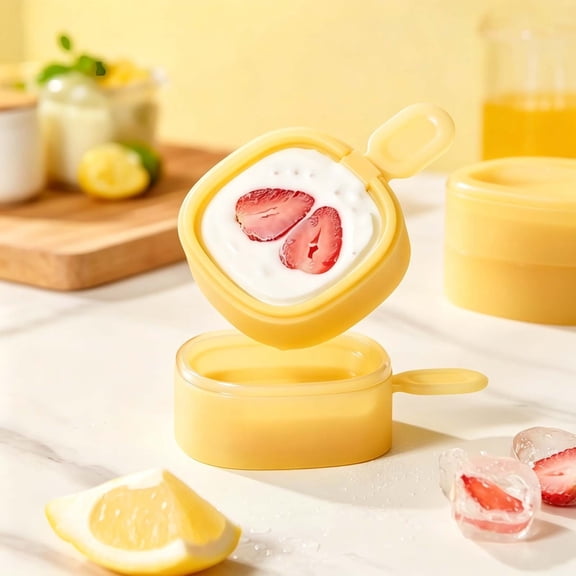 Popsicle Molds 2.8 Inch Ice Cream Mold with Lid and Storage Box for Homemade Ice Pops, Food Grade Plastic Ice Trays for Kids and Adults, Compact Freezer Safe Dessert Maker for Summer