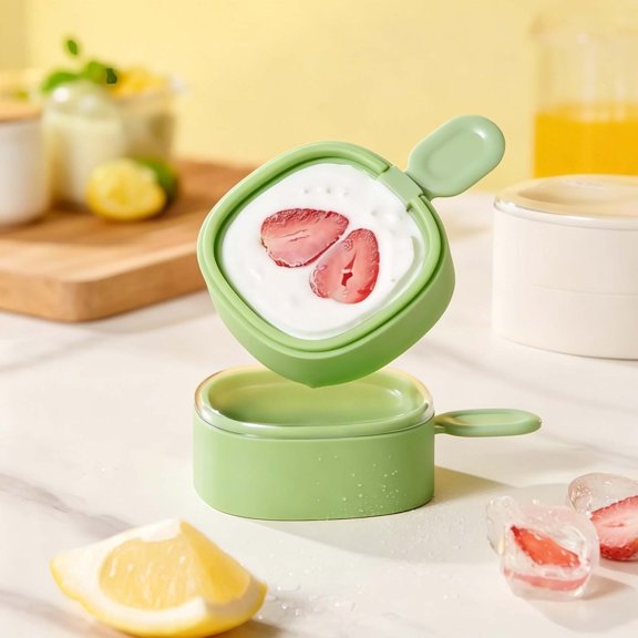 Popsicle Molds 2.8 Inch Ice Cream Mold with Lid and Storage Box for Homemade Ice Pops, Food Grade Plastic Ice Trays for Kids and Adults, Compact Freezer Safe Dessert Maker for Summer