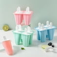 thumbnail image 1 of Popsicle Molds 4 Pieces Silicone Ice Pop Molds Popsicle Mold Reusable Easy Release Ice Pop Maker ice cream molds, 1 of 6
