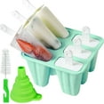 thumbnail image 1 of Popsicle Molds 6 Pieces Silicone Ice Pop Molds BPA Free Popsicle Mold Reusable Easy Release Ice Pop Make, 1 of 6