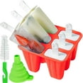 thumbnail image 1 of Popsicle Molds 6 Pieces Silicone Ice Pop Molds BPA Free Popsicle Mold Reusable Easy Release Ice Pop Make, 1 of 6