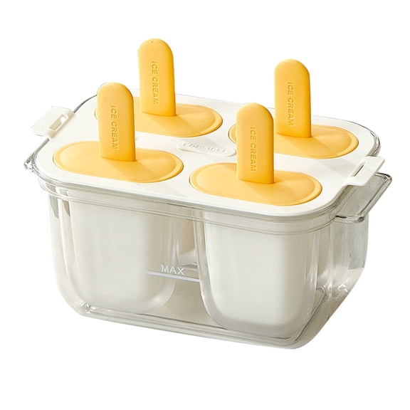 Molds for Homemade Ice Pops - 4 Piece BPA-Free Maker Set with Easy Release Design - Reusable Ice Pop Molds for Kids & DIY Frozen Treats
