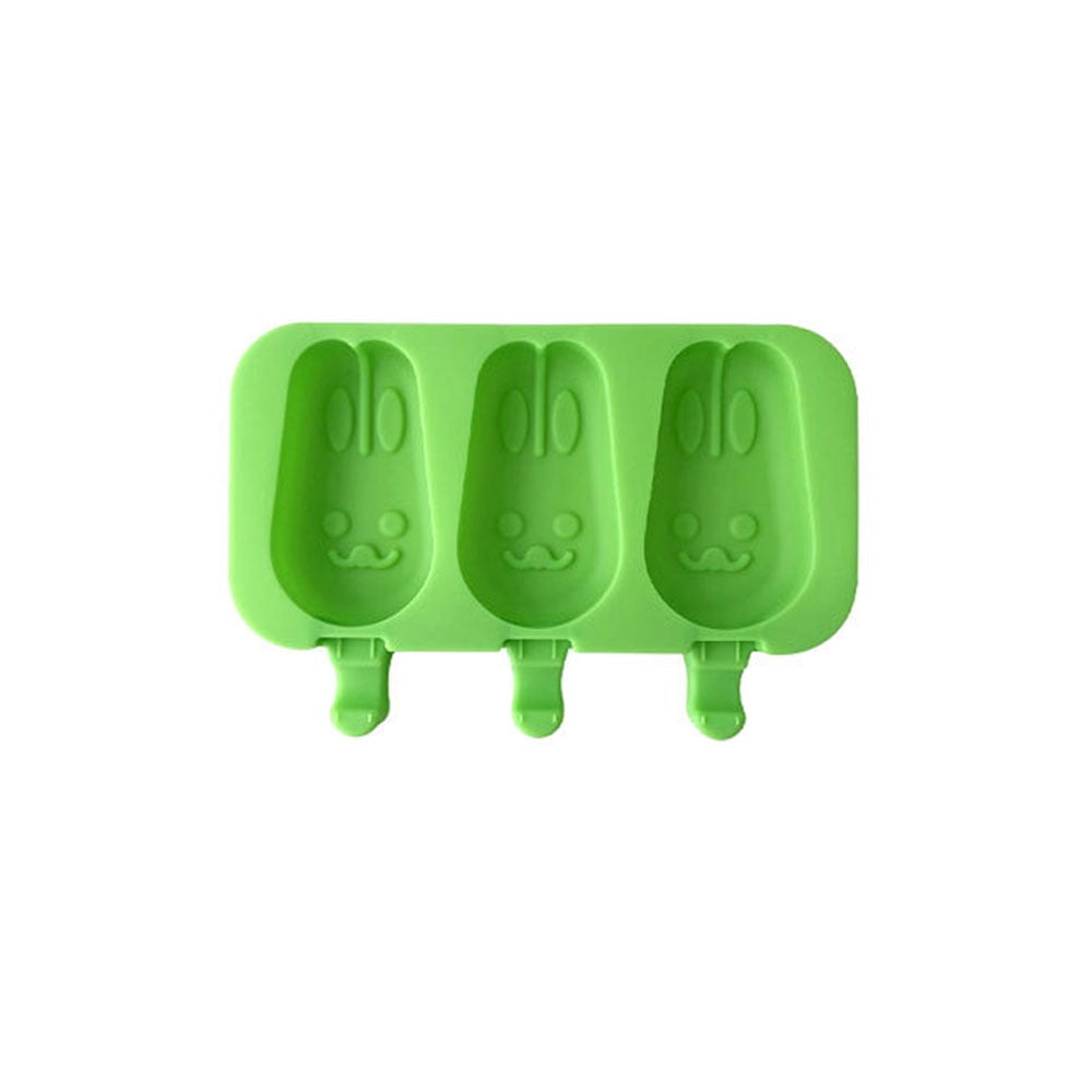 2-Pack Rabbit Shaped Silicone Popsicle Molds With Lids & 100 Sticks - BPA-Free, Easy Release Ice Cream Molds For Homemade Treats