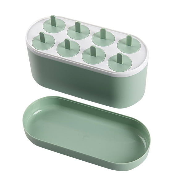Popsicle Molds Tray with Storage Base,Easy Release 8-Cavity Homemade Ice Cream Mold for DIY Frozen For Juices, Yogurt, Homemade Ice Pops