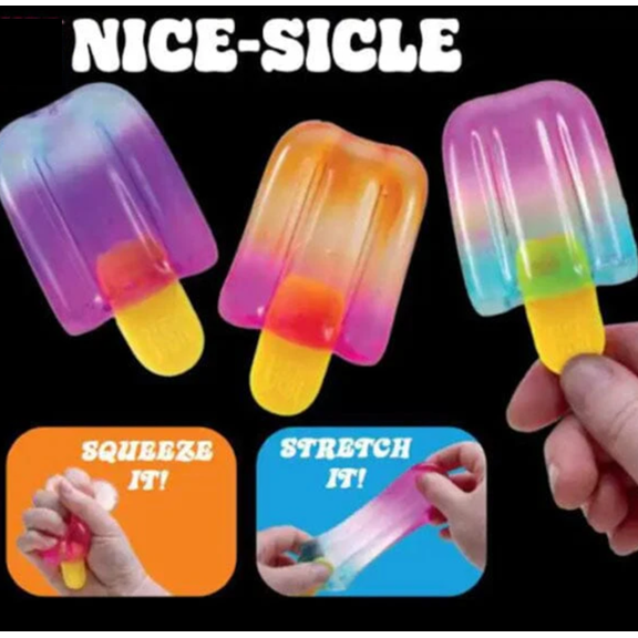 Popsicle Sensory Squeeze Tool, Ice Pop Tactile Aid for Stress Relief & Office Focus, Solid Squish Desk Accessory