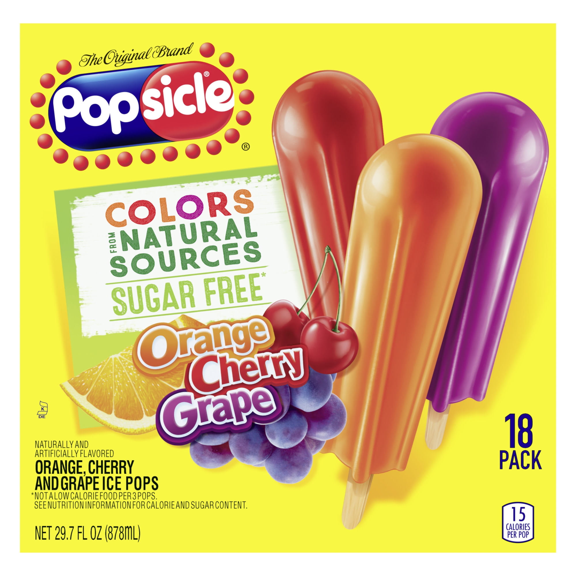 Popsicle Sugar Free Orange Cherry and Grape Popsicles Ice Pops 1 65 fl Popsicle Sugar Free Orange Cherry and Grape Popsicles Ice Pops 1 65 fl