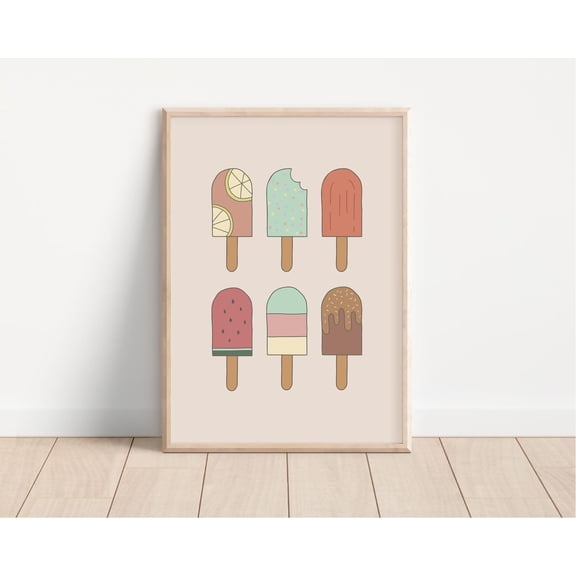 Popsicle Wall Art Print Nursery And Playroom Decor