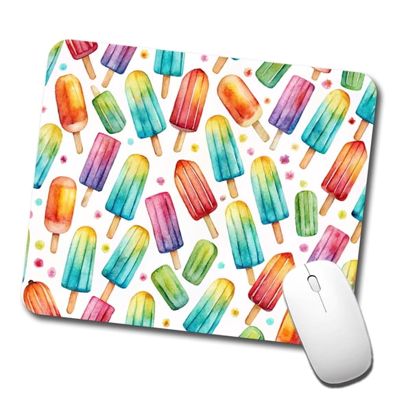 Popsicles Fun Colorful Mouse Pad Low Profile Gaming Mat