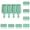 thumbnail image 1 of Popsicles Mold, Ice Cream Mold Cake Pop Mold 4 Cavities Silicone Popsicle Molds Maker, Easy Release Ice Pop Cream Molds for DIY Ice Popsicle, Multi-style Optional, 1 of 8